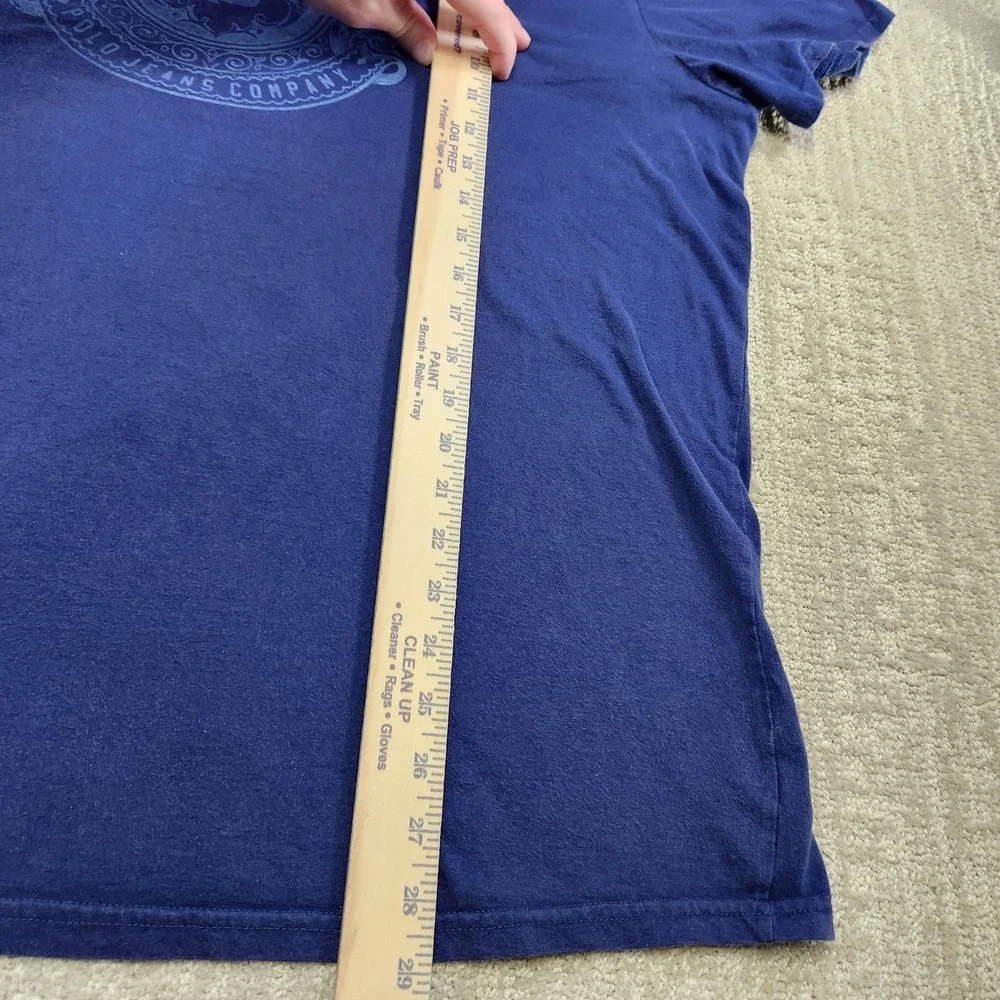 Vintage Ralph Lauren‎ Shirt Men XL Polo Jeans Y2K New York 67 Spellout Blue